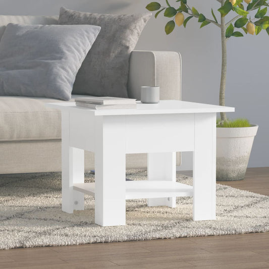 vidaXL Coffee Table White 55x55x42 cm Engineered Wood