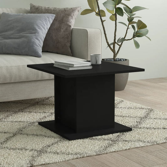 Table basse Noir 55,5x55,5x40 cm Bois d'ingénierie