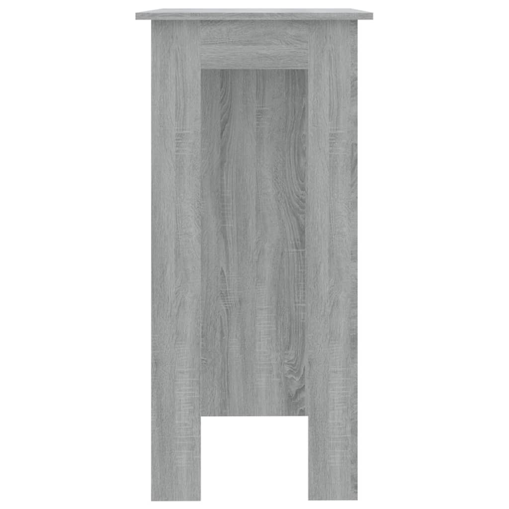 Bartafel met plank grijs Sonoma 102x50x103,5 cm geconstrueerd hout
