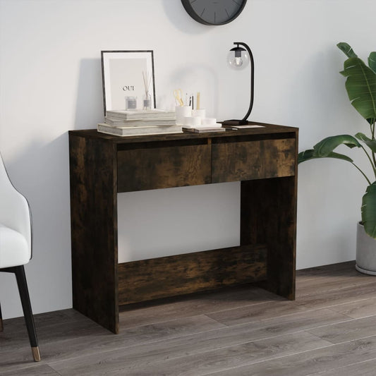 vidaXL Console Table Smoked Oak 89x41x76.5 cm Engineered Wood