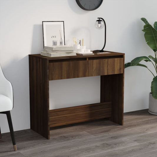 vidaXL Console Table Brown Oak 89x41x76.5 cm Engineered Wood