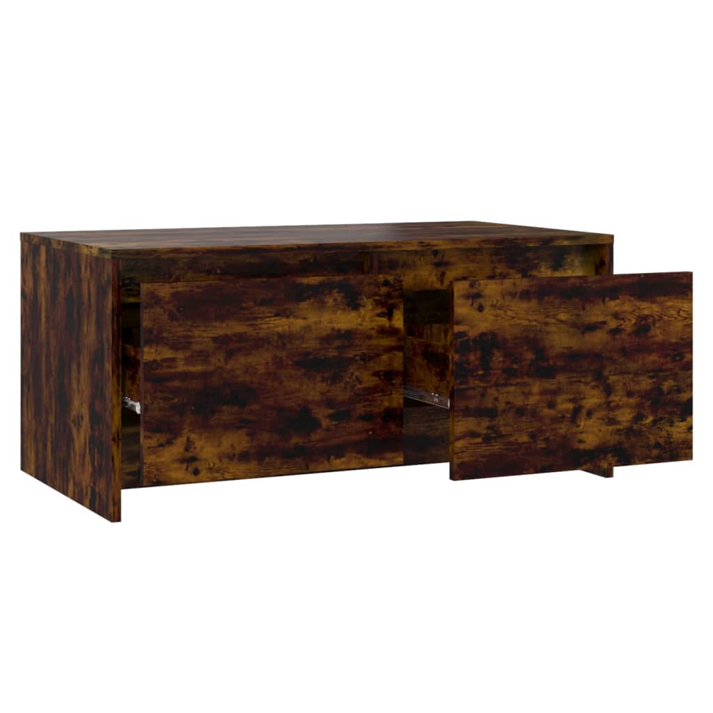 Table Basse Chêne Fumé 90x50x41,5 cm Bois D'ingénierie