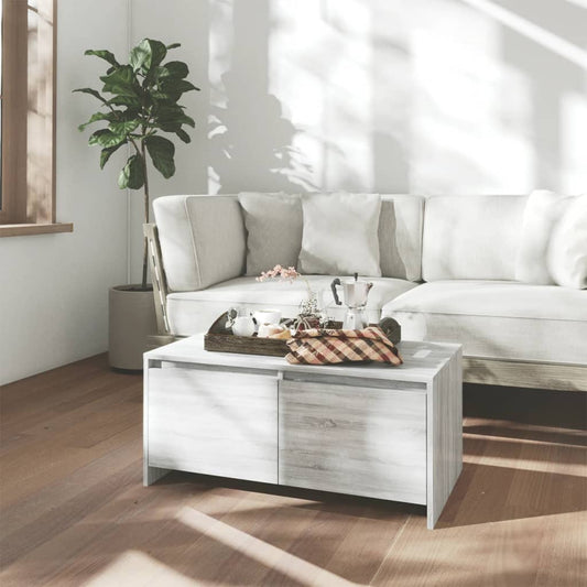 vidaXL Coffee Table Grey Sonoma 90x50x41.5 cm Engineered Wood