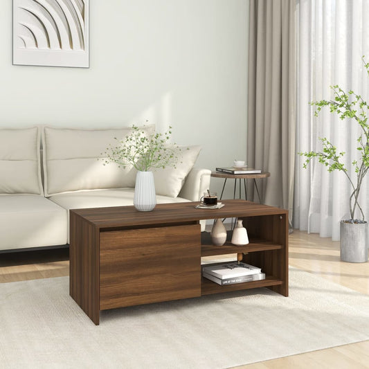 vidaXL Coffee Table Brown Oak 102x50x45 cm Engineered Wood