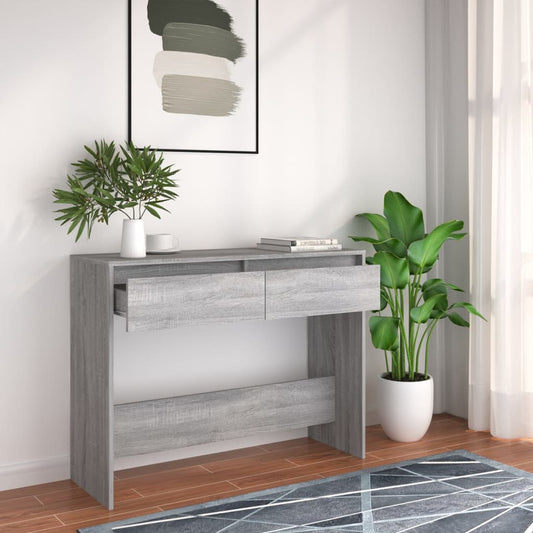 vidaXL Console Table Grey Sonoma 100x35x76.5 cm Engineered Wood