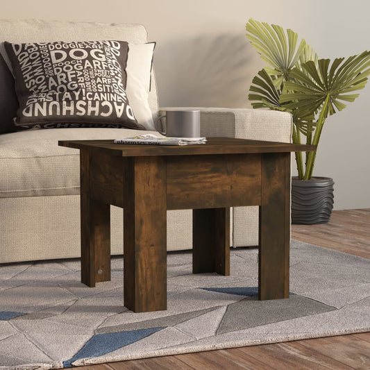 vidaXL Coffee Table Smoked Oak 55x55x42 cm Engineered Wood