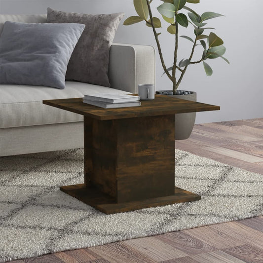 vidaXL Coffee Table Smoked Oak 55.5x55.5x40 cm Engineered Wood