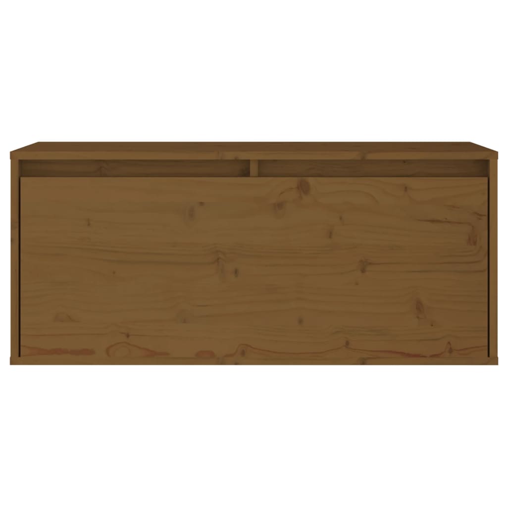 Wandkast Honey Brown 80x30x35 cm massief grenenhout