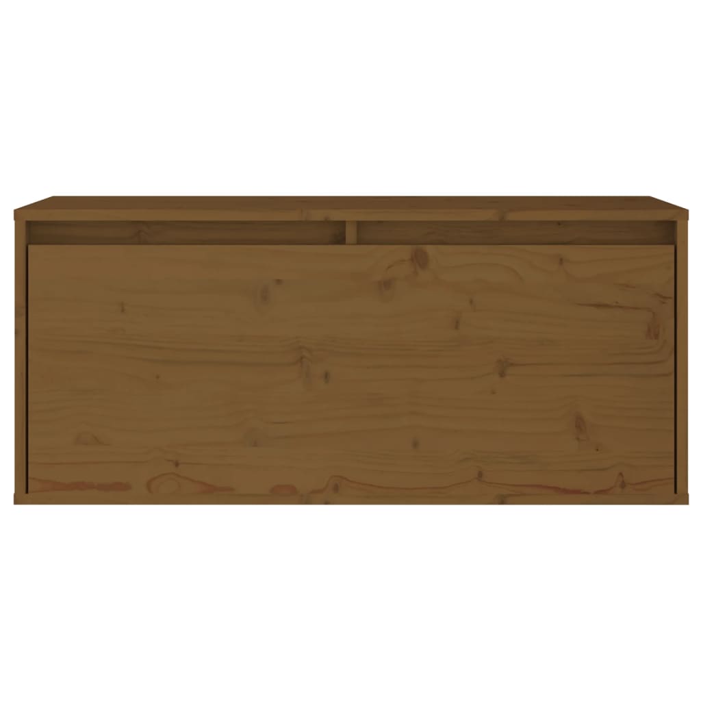 vidaXL Wall Cabinet Honey Brown 80x30x35 cm Solid Wood Pine