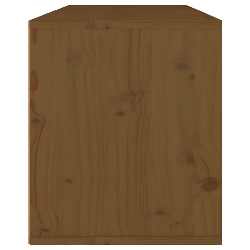 vidaXL Wall Cabinet Honey Brown 80x30x35 cm Solid Wood Pine