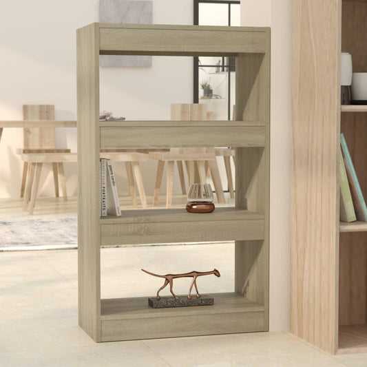 vidaXL Book Cabinet/Room Divider Sonoma Oak 60x30x103 cm Engineered Wood