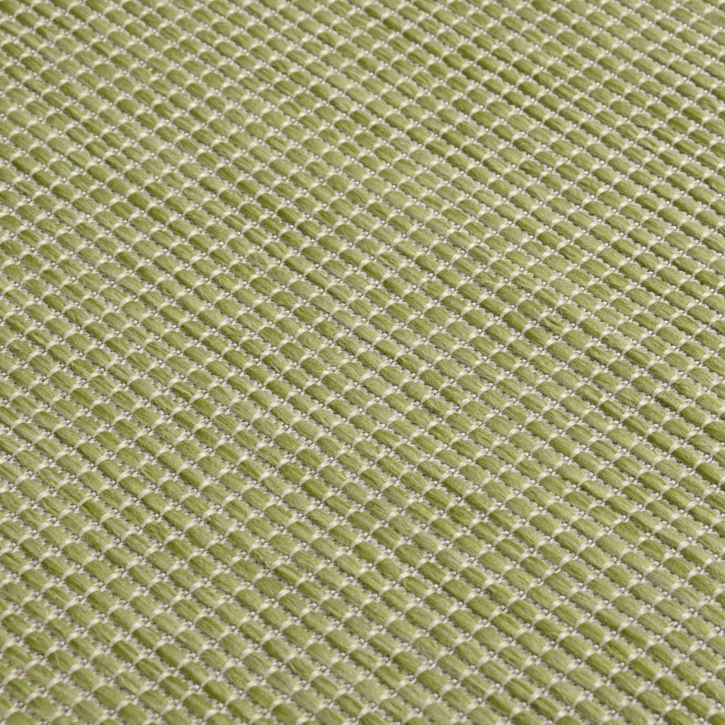 Outdoor platgeweven vloerkleed 100x200 cm groen