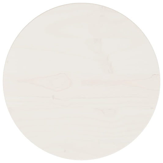 Tafelblad Wit Ø30x2,5 cm Massief Grenenhout
