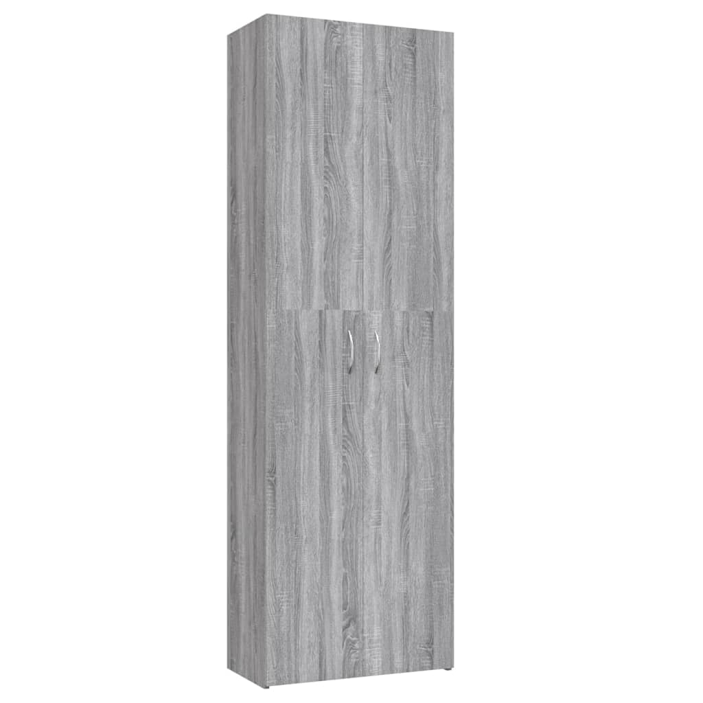 vidaXL Office Cabinet Grey Sonoma 60x32x190 cm Engineered Wood