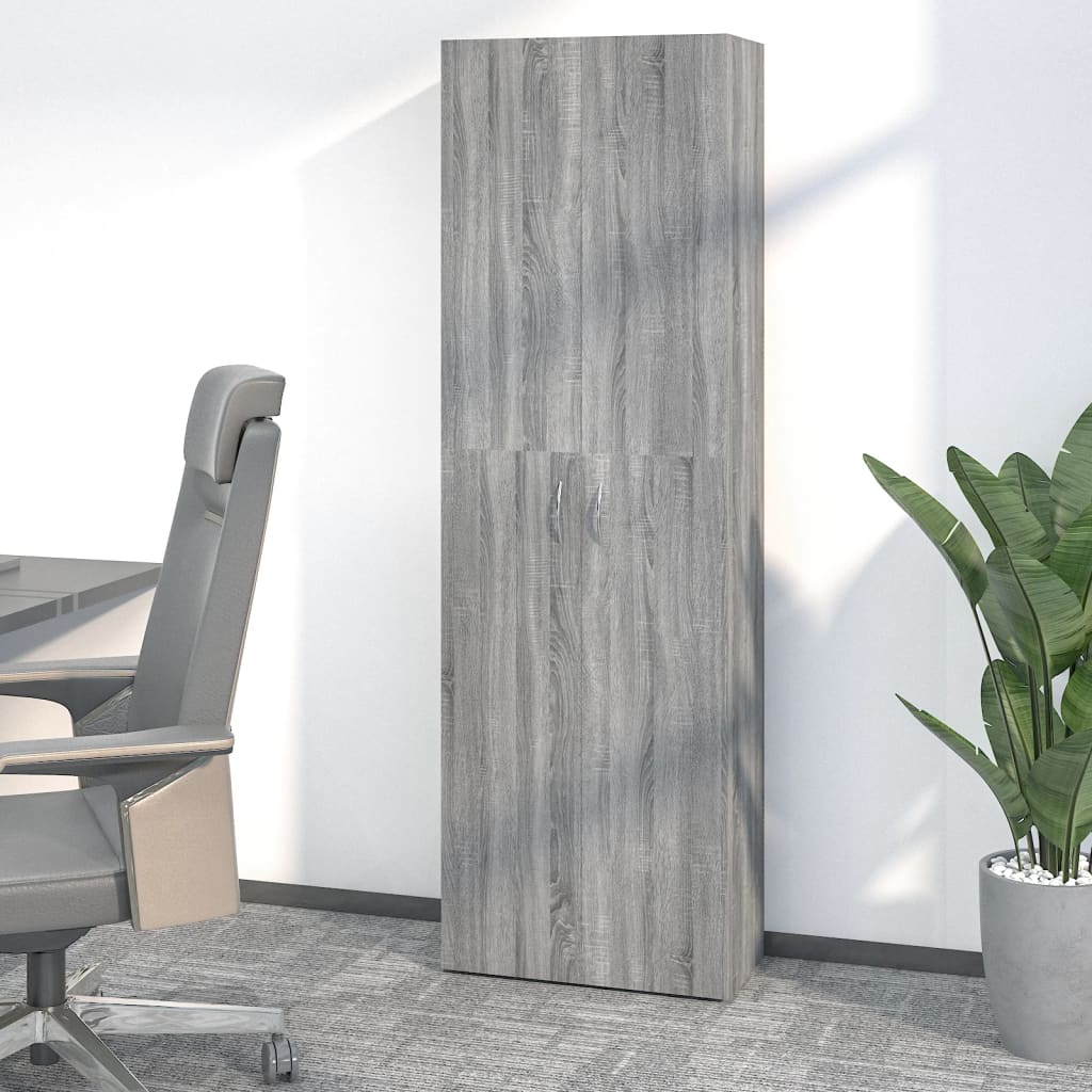 vidaXL Office Cabinet Grey Sonoma 60x32x190 cm Engineered Wood