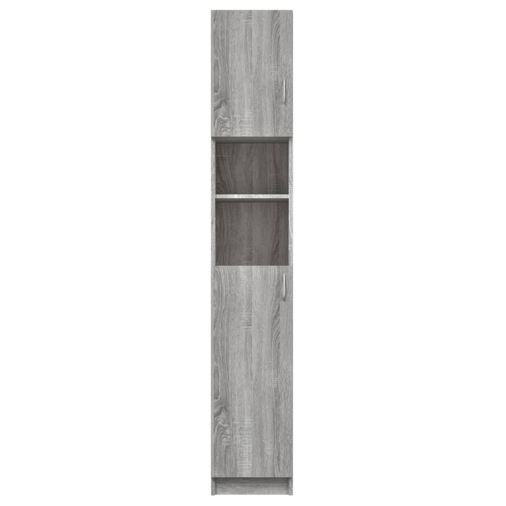 vidaXL Bathroom Cabinet Grey Sonoma 32x25.5x190 cm Engineered Wood