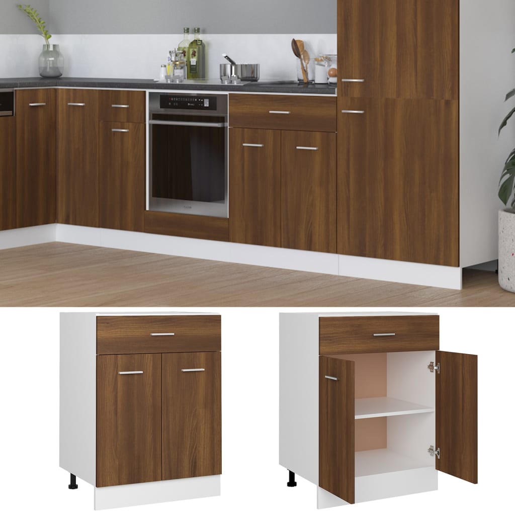 Ladekast Bruin Eiken 60x46x81,5 cm Engineered Wood