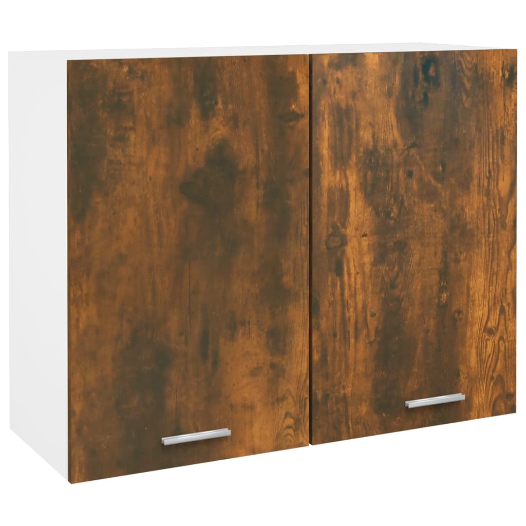 vidaXL Hanging Cabinet Smoked Oak 80x31x60 cm Engineered Wood