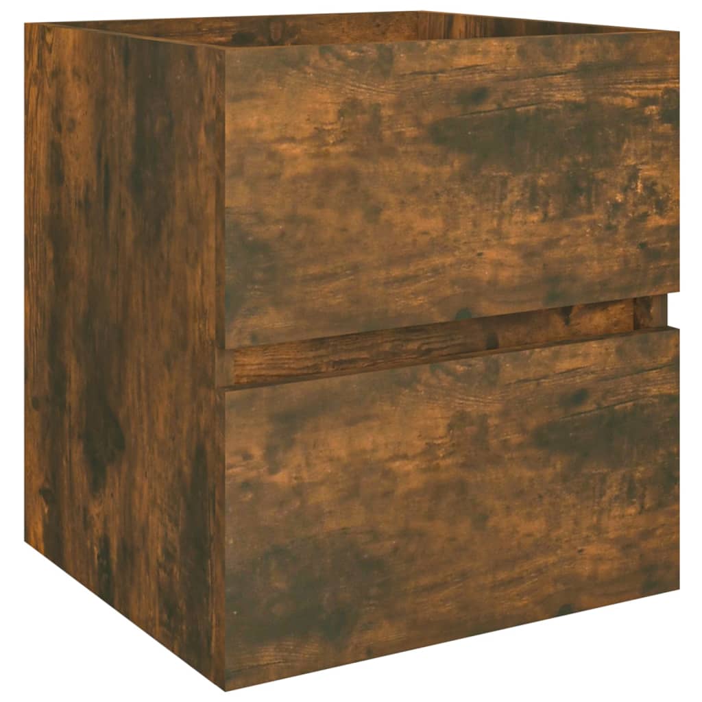 Meuble Lavabo Chêne Fumé 41x38,5x45 cm Bois D'ingénierie