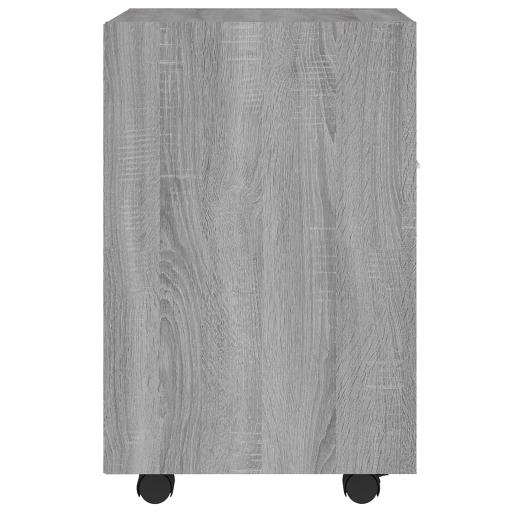 vidaXL Side Cabinet with Wheels Grey Sonoma 33x38x60 cm Engineered Wood