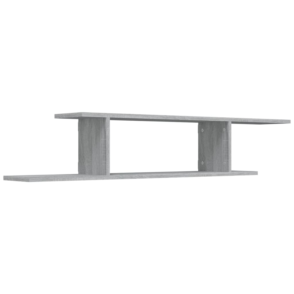 vidaXL Wall-Mounted TV Shelf Grey Sonoma 125x18x23 cm Engineered Wood