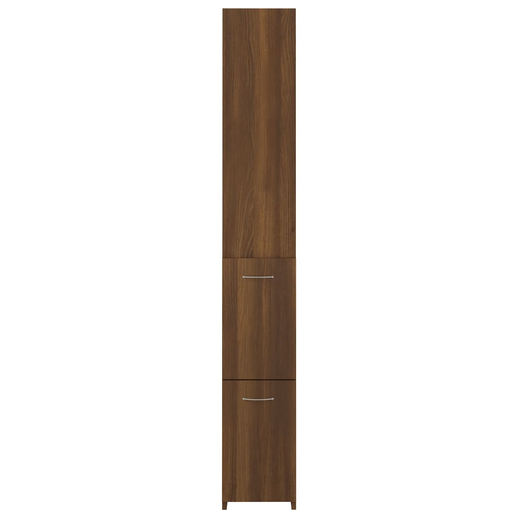 Badkamermeubel Bruin Eiken 25x25x170 cm Engineered Wood