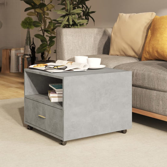 vidaXL Coffee Table Concrete Grey 55x55x40 cm Engineered Wood