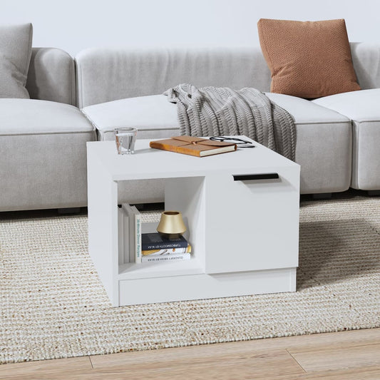 vidaXL Coffee Table White 50x50x36 cm Engineered Wood