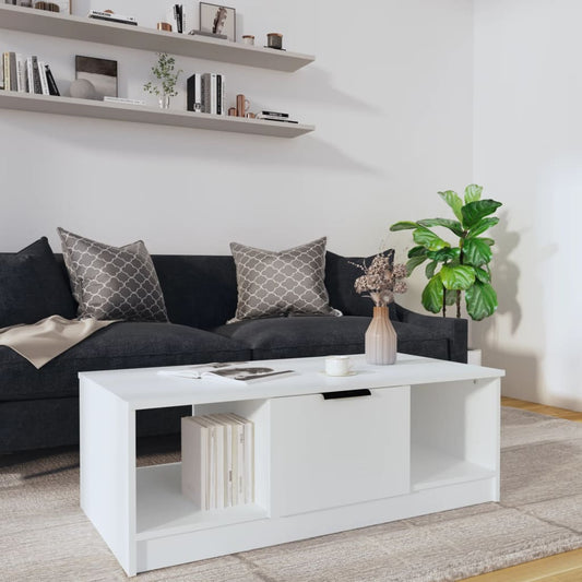 vidaXL Coffee Table White 102x50x36 cm Engineered Wood