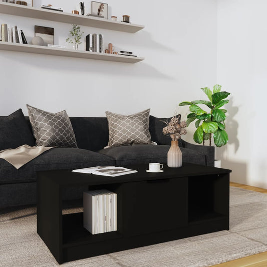 vidaXL Coffee Table Black 102x50x36 cm Engineered Wood