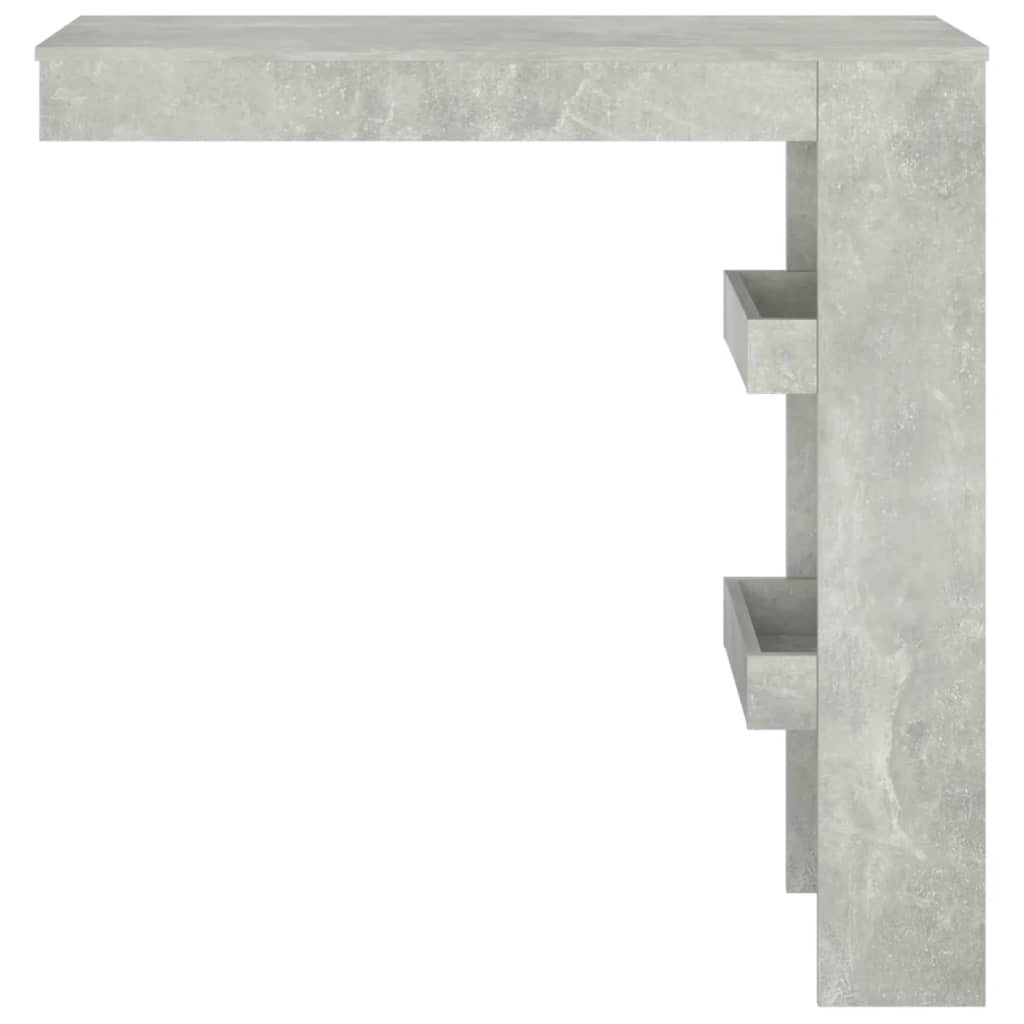 Wandbartafel betongrijs 102x45x103,5 cm Engineered Wood