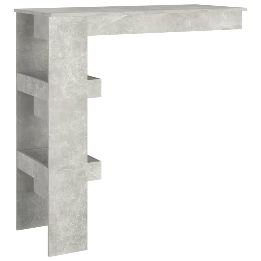 Wandbartafel betongrijs 102x45x103,5 cm Engineered Wood