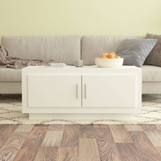 vidaXL Coffee Table White 102x50x45 cm Engineered Wood