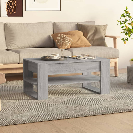 Table Basse Gris Sonoma 102x55x45 cm Bois D'ingénierie