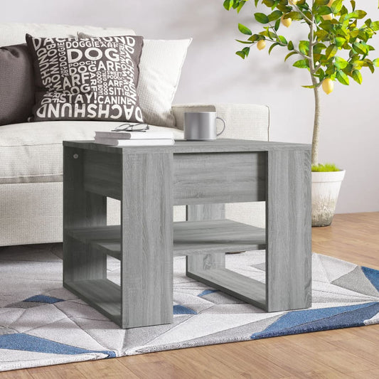 Table basse Gris Sonoma 55,5x55x45 cm Bois d'ingénierie