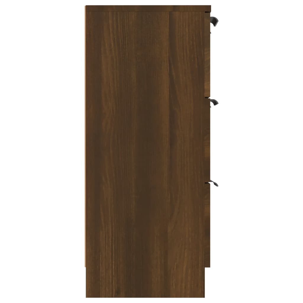 Buffet chêne brun 60x30x70 cm bois d'ingénierie