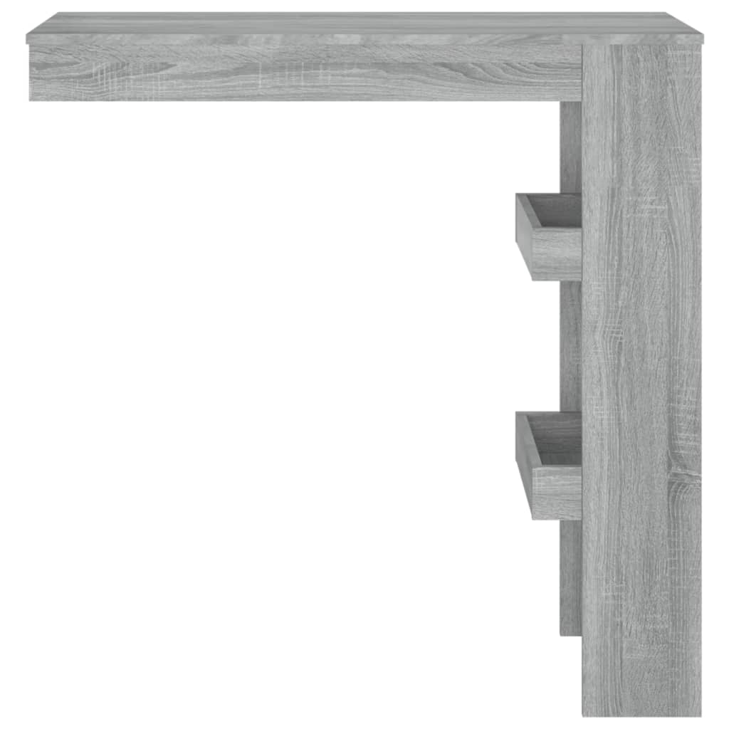 Wandbartafel Sonoma grijs 102x45x103,5 cm Engineered Wood