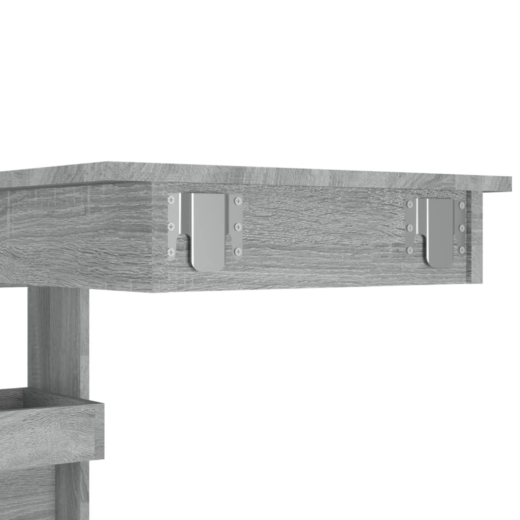 Wandbartafel Sonoma grijs 102x45x103,5 cm Engineered Wood