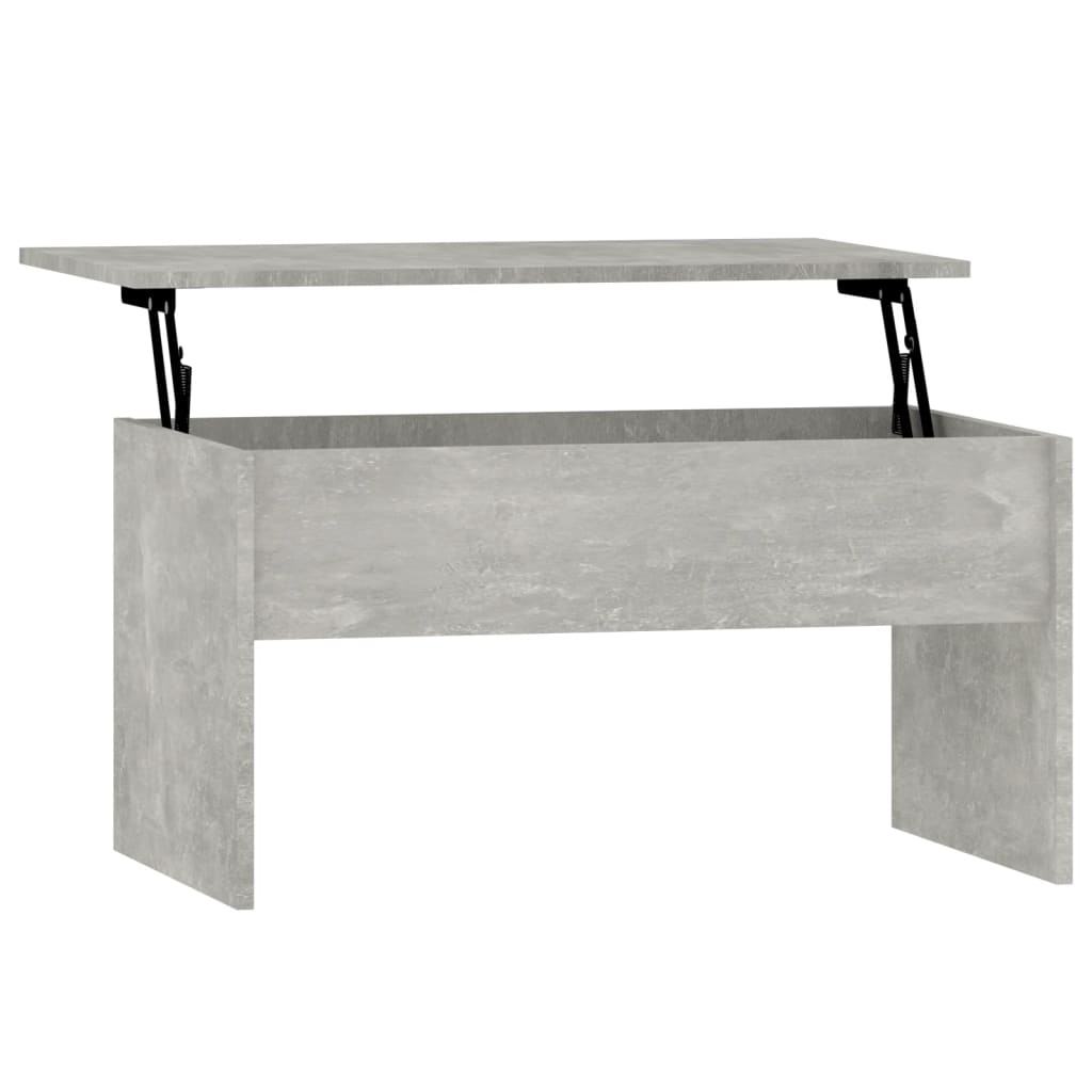 Table Basse Béton Gris 80x50,5x41,5 cm Bois D'ingénierie