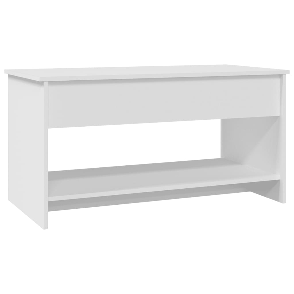 vidaXL Salontafel 102x50x52,5 cm parket wit 809647 vidaXL