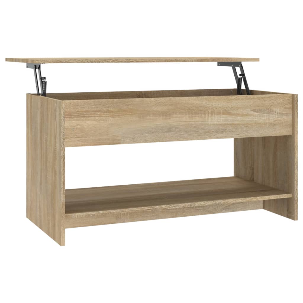 809650 vidaXL Table basse Chêne Sonoma 102 x 50 x 52,5 cm Bois d'ingénierie