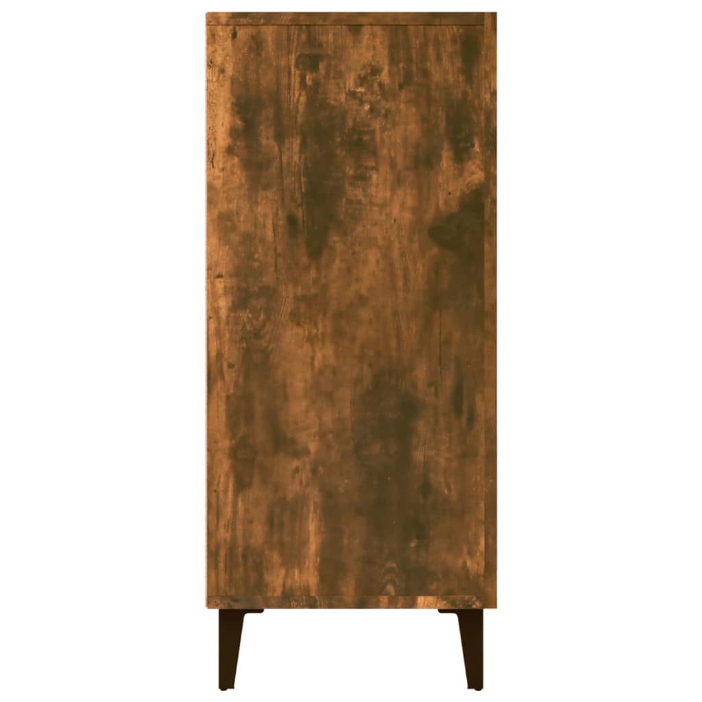 Buffet Chêne Fumé 90x34x80 cm Bois D'ingénierie