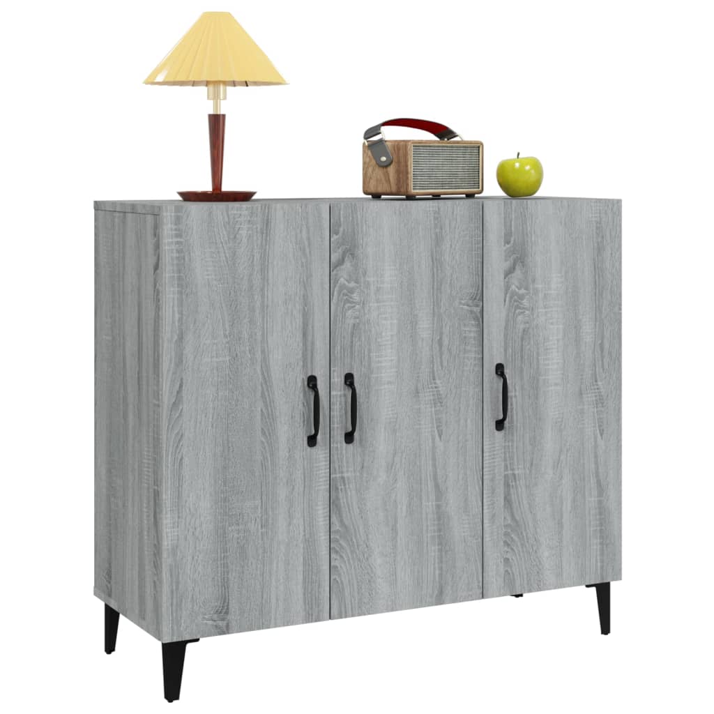 Buffet Gris Sonoma 90x34x80 cm Bois d'ingénierie