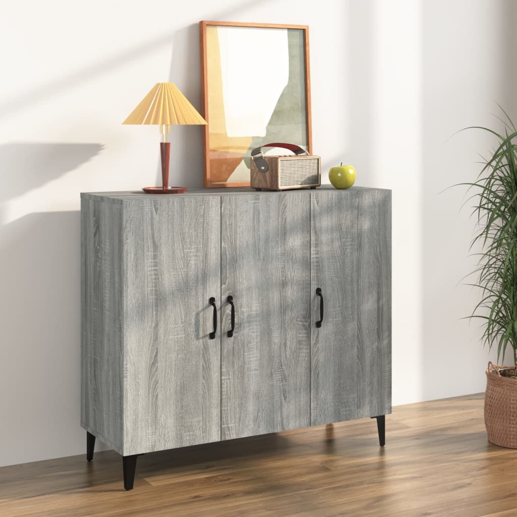 Buffet Gris Sonoma 90x34x80 cm Bois d'ingénierie