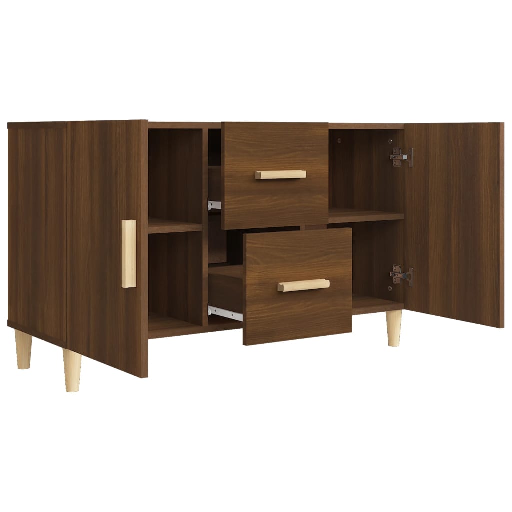 Buffet chêne brun 100x36x60 cm bois d'ingénierie