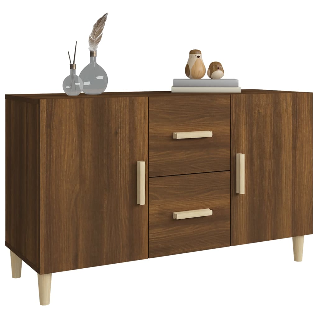 Buffet chêne brun 100x36x60 cm bois d'ingénierie