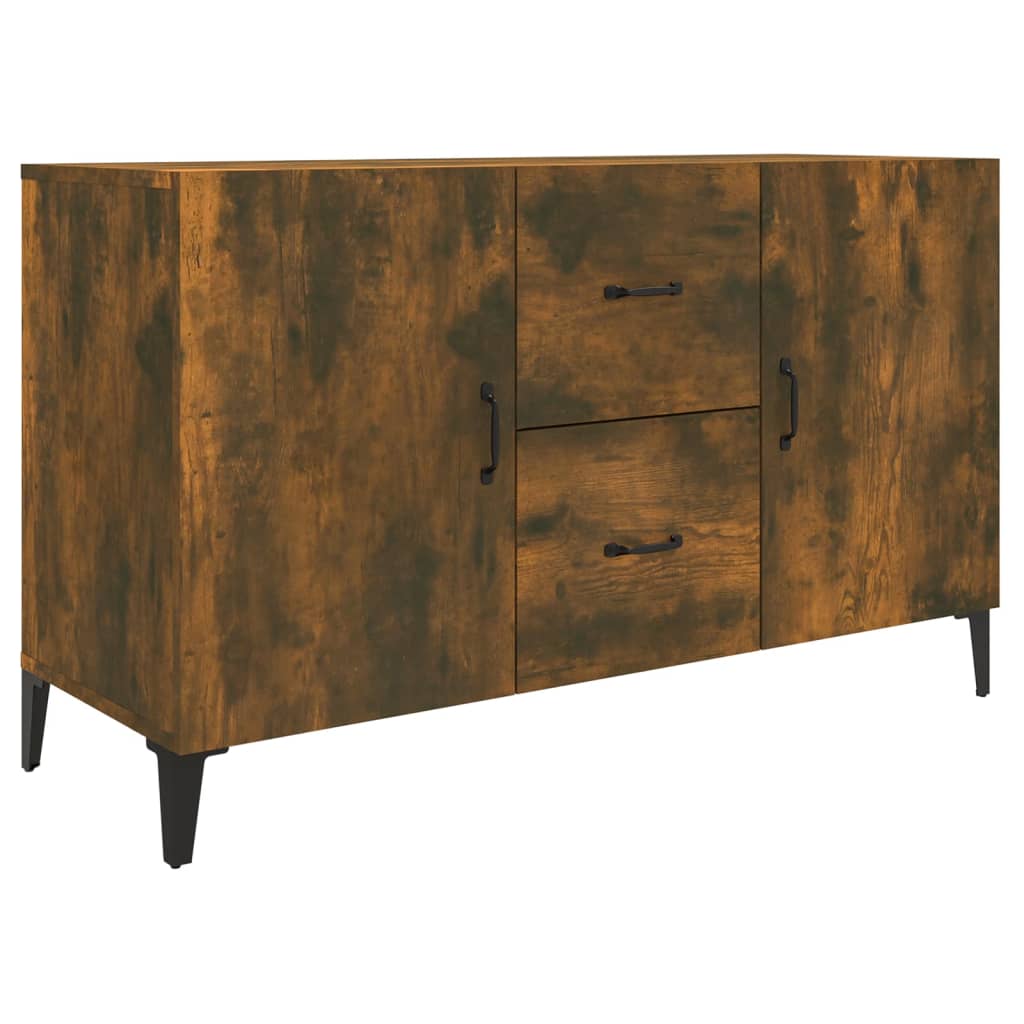 Buffet Chêne Fumé 100x36x60 cm Bois D'ingénierie