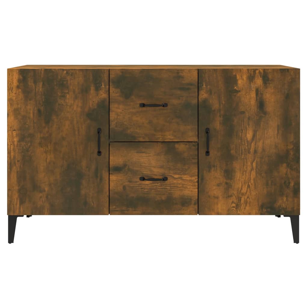 Buffet Chêne Fumé 100x36x60 cm Bois D'ingénierie