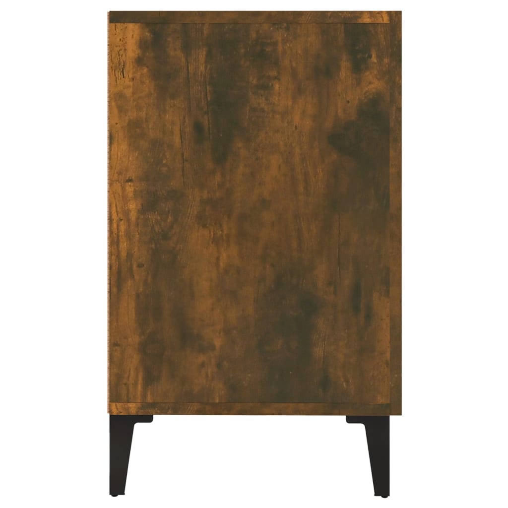 Buffet Chêne Fumé 100x36x60 cm Bois D'ingénierie