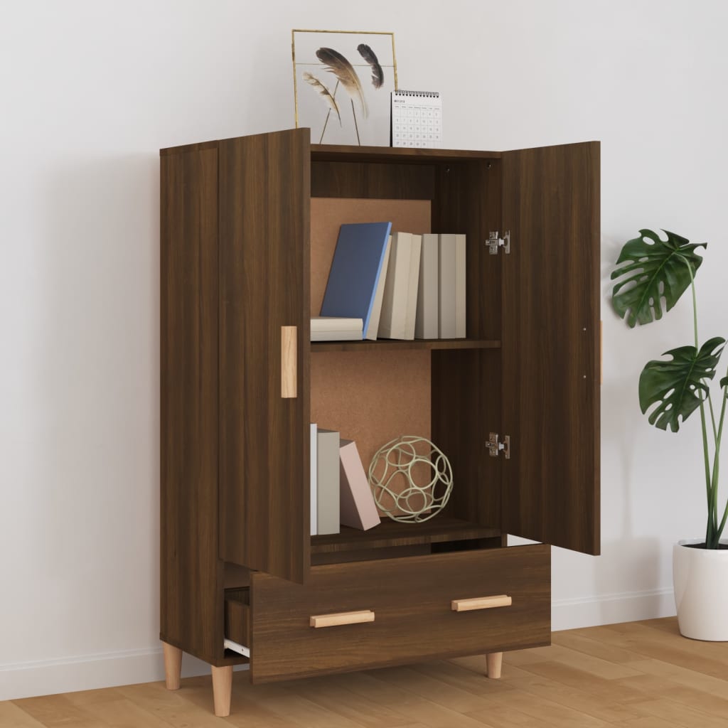 vidaXL Highboard Brown Oak 70x31x115 cm Engineered Wood